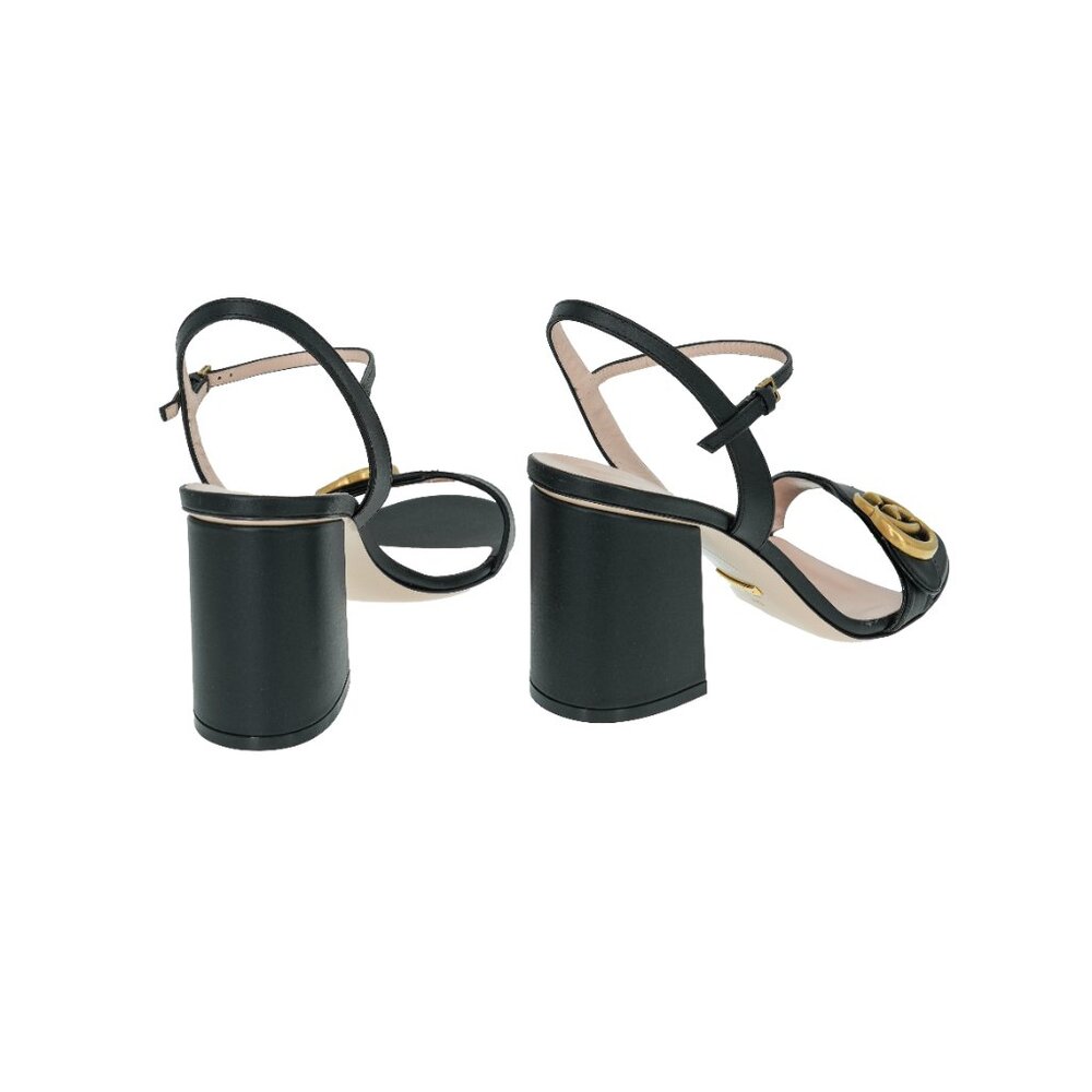 Gucci GG Marmont Leather Mid-heel Sandals - Picture 4 of 11